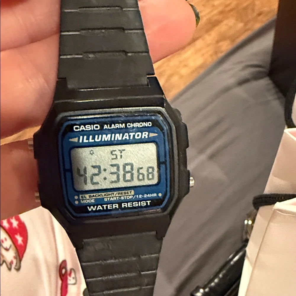 Casio Black and Blue Digital Smartwatch